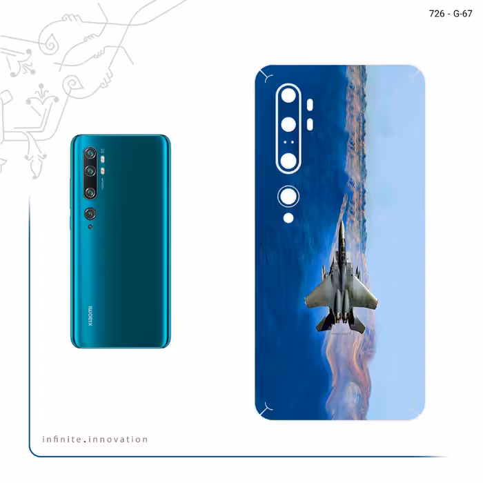 برچسب پوششی ماهوت مدل Fighter plane F15 مناسب برای گوشی موبایل شیائومی Mi Note 10 Pro