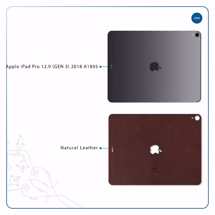 برچسب پوششی ماهوت مدل Natural-Leather مناسب برای تبلت اپل iPad Pro 12.9 (GEN 3) 2018 A1895