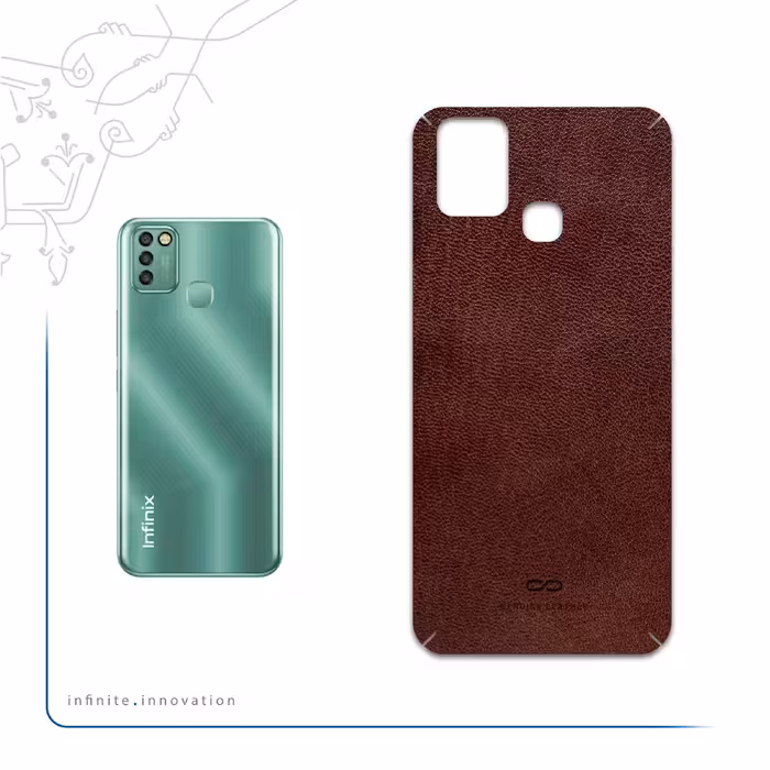 برچسب پوششی ماهوت مدل Natural-Leather مناسب برای گوشی موبایل اینفینیکس Smart 6 X657B