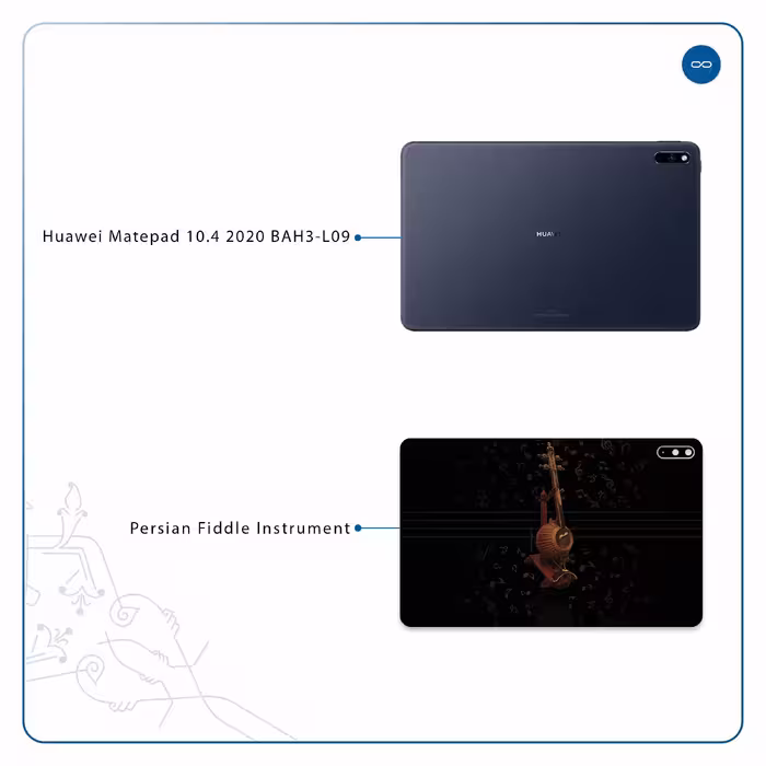برچسب پوششی ماهوت مدل Persian Fiddle Instrument مناسب برای تبلت هوآوی Matepad 10.4 2020 BAH3-L09