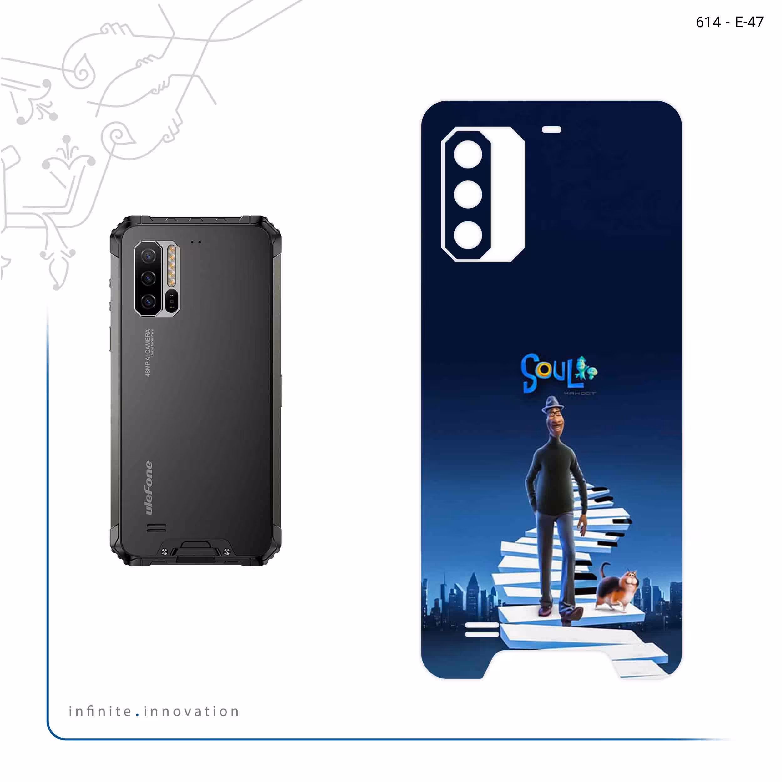 برچسب پوششی ماهوت مدل soul مناسب برای گوشی موبایل یولفون Armor 7