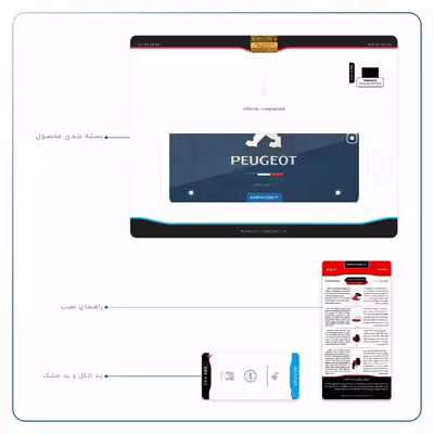 برچسب پوششی ماهوت مدل Peugeot-Logo مناسب برای تبلت سامسونگ Galaxy Tab S2 9.7 2016 T819N