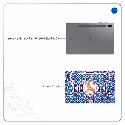 برچسب پوششی ماهوت مدل Homa Tile مناسب برای تبلت سامسونگ Galaxy Tab S6 2019 SM-T860