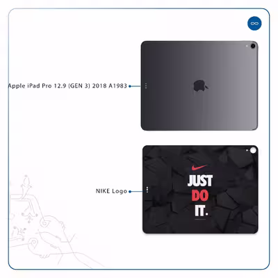 برچسب پوششی ماهوت مدل NIKE-Logo مناسب برای تبلت اپل iPad Pro 12.9 (GEN 3) 2018 A1983