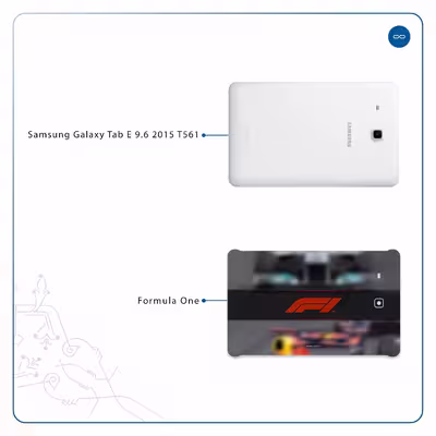 برچسب پوششی ماهوت مدل Formula One مناسب برای تبلت سامسونگ Galaxy Tab E 9.6 2015 T561