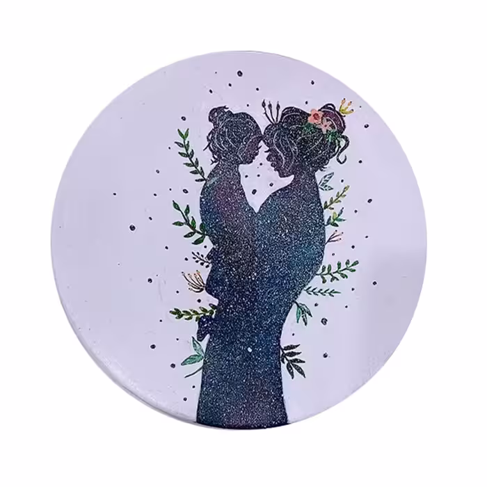 بشقاب دیوارکوب سفالی مدل مادر کد 01 مجموعه 3 عددی