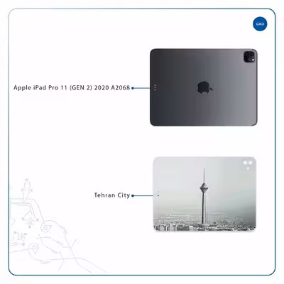 برچسب پوششی ماهوت مدل Tehran City مناسب برای تبلت اپل iPad Pro 11 (GEN 2) 2020 A2068