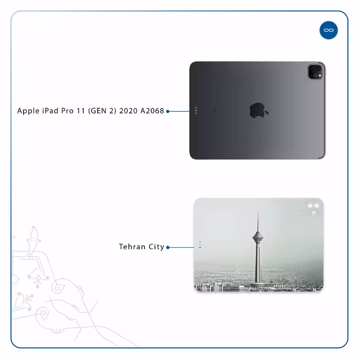 برچسب پوششی ماهوت مدل Tehran City مناسب برای تبلت اپل iPad Pro 11 (GEN 2) 2020 A2068
