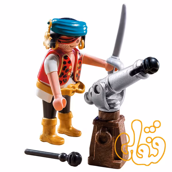 پلی موبیل دزد دریایی Pirate with Cannon 5378