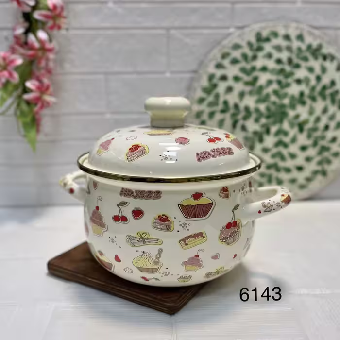 قابلمه لعابی طرح کاپ کیک سایز 20 سانتی‌متر|2200 میلی‌لیتر