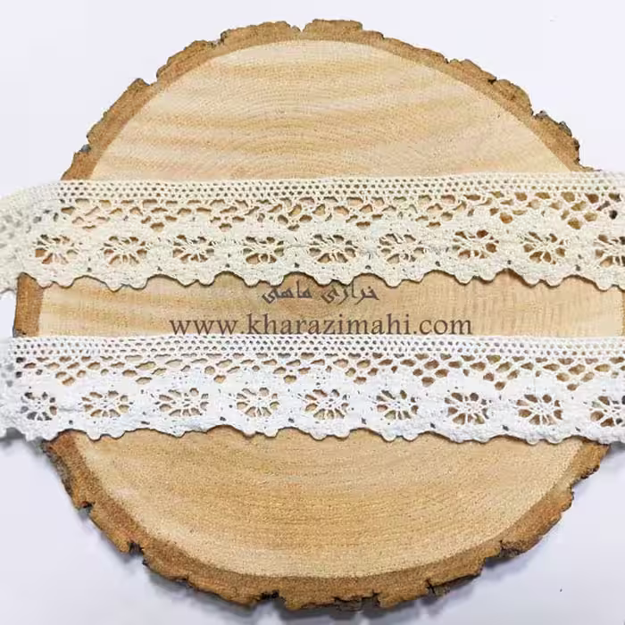 نوار کتان طرح گل پنج پر _ کد7