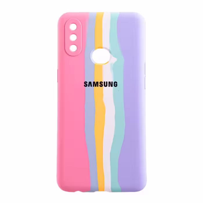 کاور سیلیکونی اورجینال رنگین کمانی مناسب برای Galaxy A10s