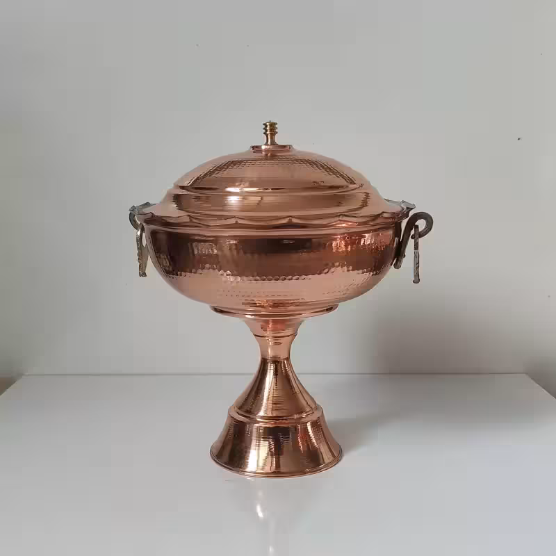 آجیل خوری دربدار مسی گوشواره دار نانو شده