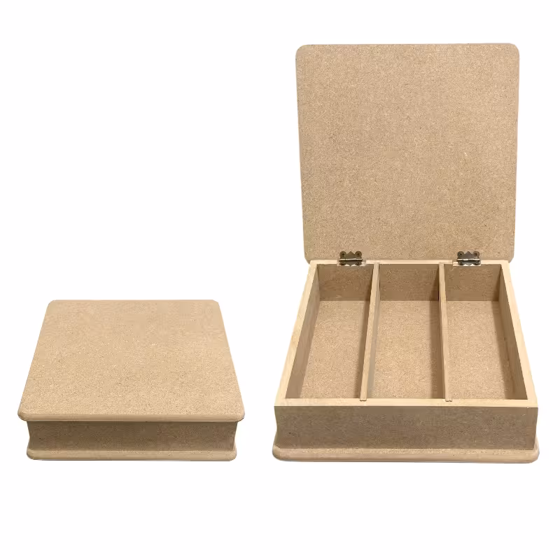 بیس MDF جعبه تی بگ سه خانه 23 در 23 ارتفاع 7 سانت کد 100