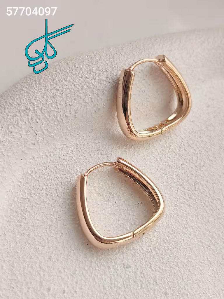 خرید گوشواره حلقه ای استیل براق مارک ژوپینگ کیفیت عالی رنگ ثابت کد 1616428 - ردگل