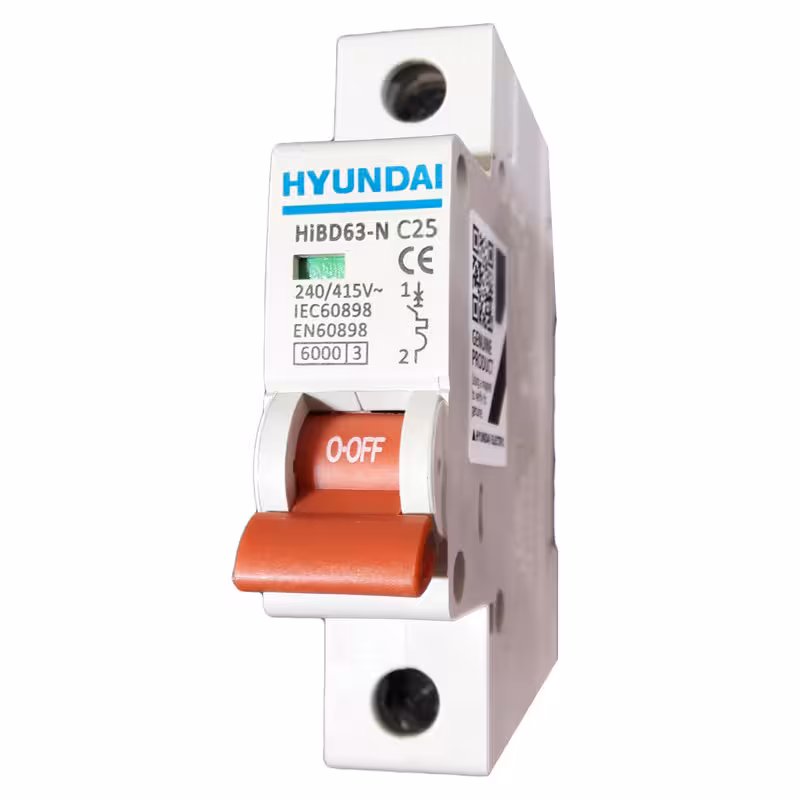 فیوز مینیاتوری تک فاز 25 آمپر هیوندای مدل C25-1
