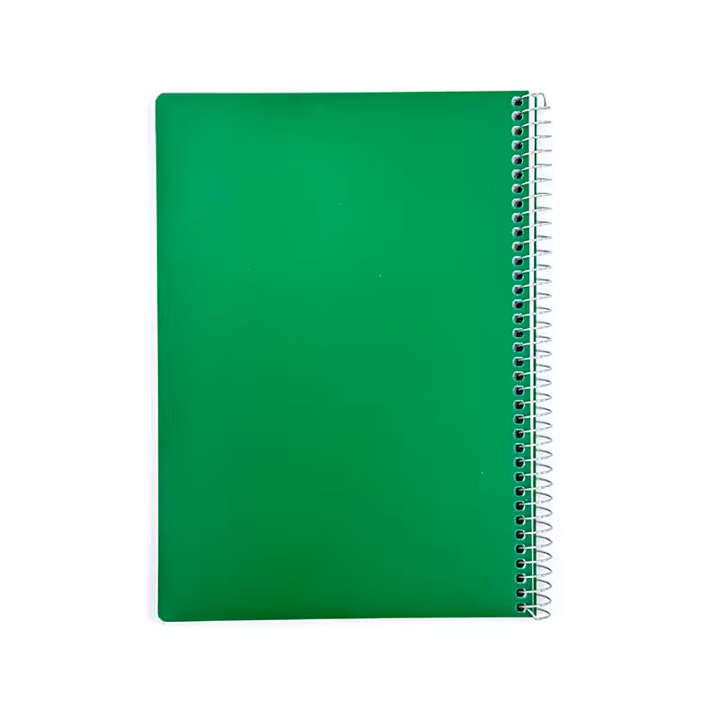 دفتر 100 برگ خط دار سیمی جلد طلقی سایز وزیری