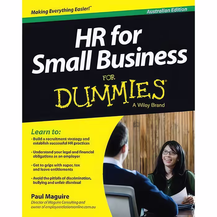 کتاب زبان اصلی HR For Small Business For Dummies  Australia اثر Paul Maguire