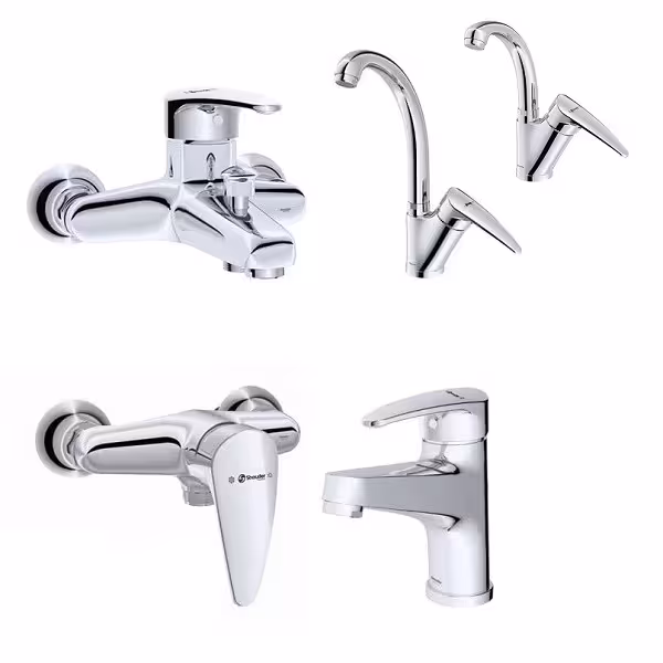 ست شیرالات شودر مدل مانا کروم