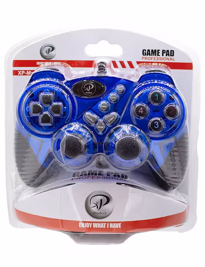 دسته بازی سیمی شوک‌دار Product مدل XP-MX214N آبی