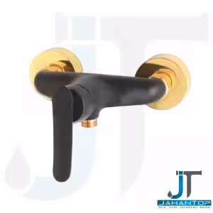 شیر توالت اهرمی مشکی طلایی آریانا (مدل کارون)