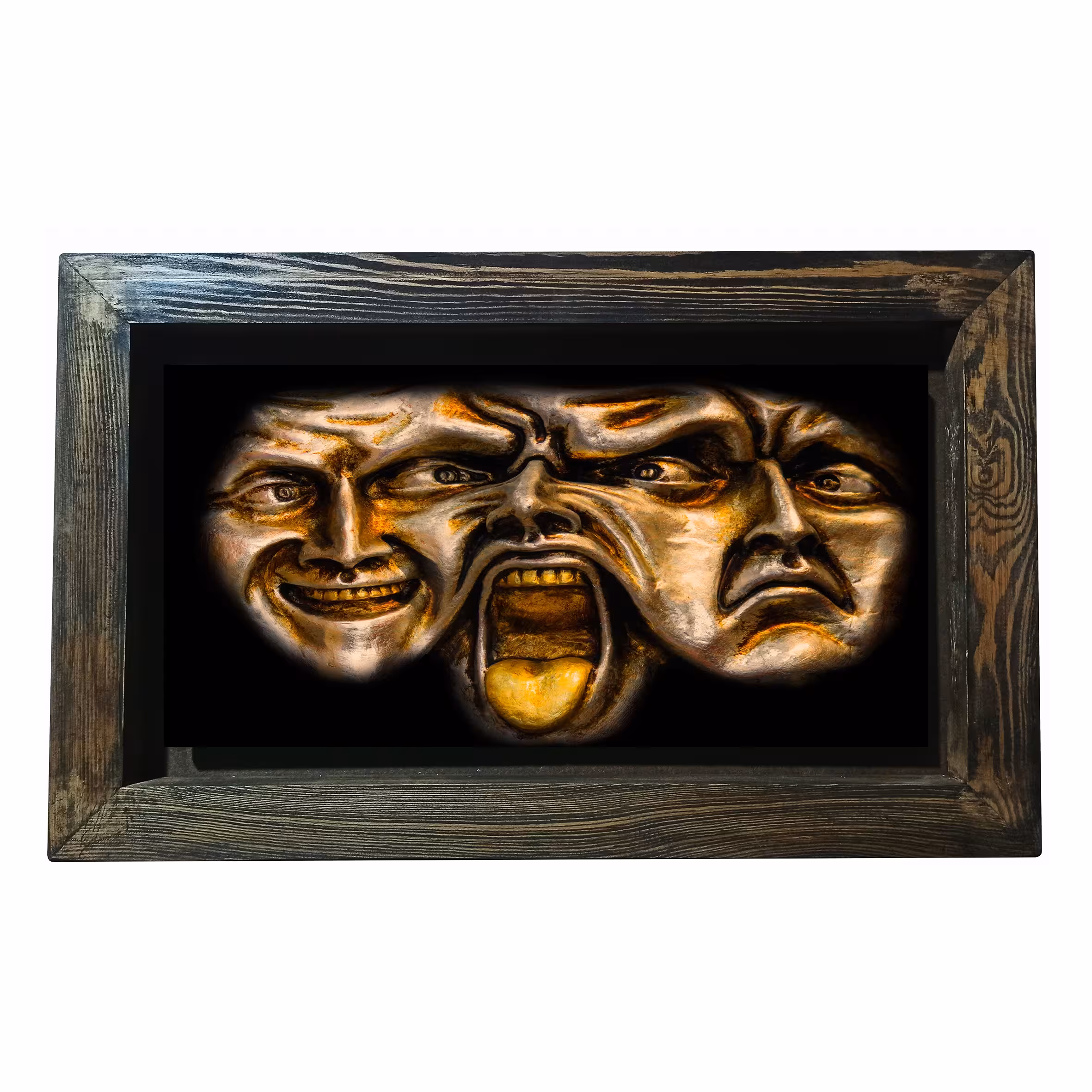 تابلو کاشی شاد و غمگین و عصبانی32در52