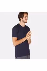 مردانه DOMYOS MEN&#039;S NAVY BLUE SPORTS T SHIRT 500 SLIM TRAINING LIGHT FITNESS Decathlon