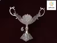 کشکول گرد پایه دار ملیله کد 10742