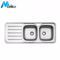 سینک استیل البرز کد 216 توکار دو لگنه