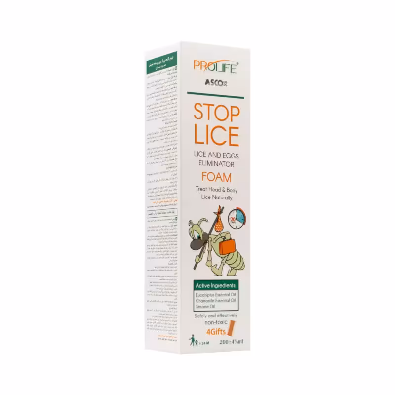 فوم گیاهی ضد شپش سر و بدن پرولایف