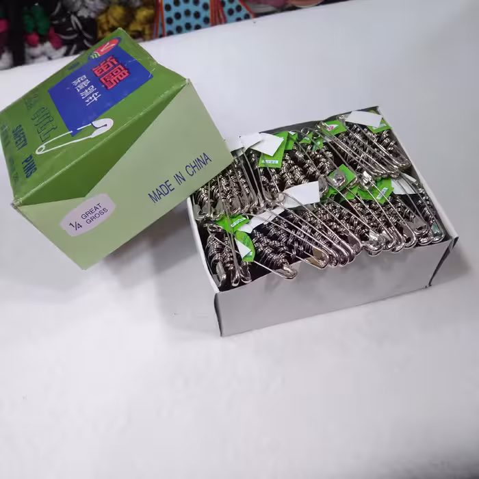 سنجاق قفلی سوپر بزرگ جعبه (432 عدد)(خرازی و خیاطی )