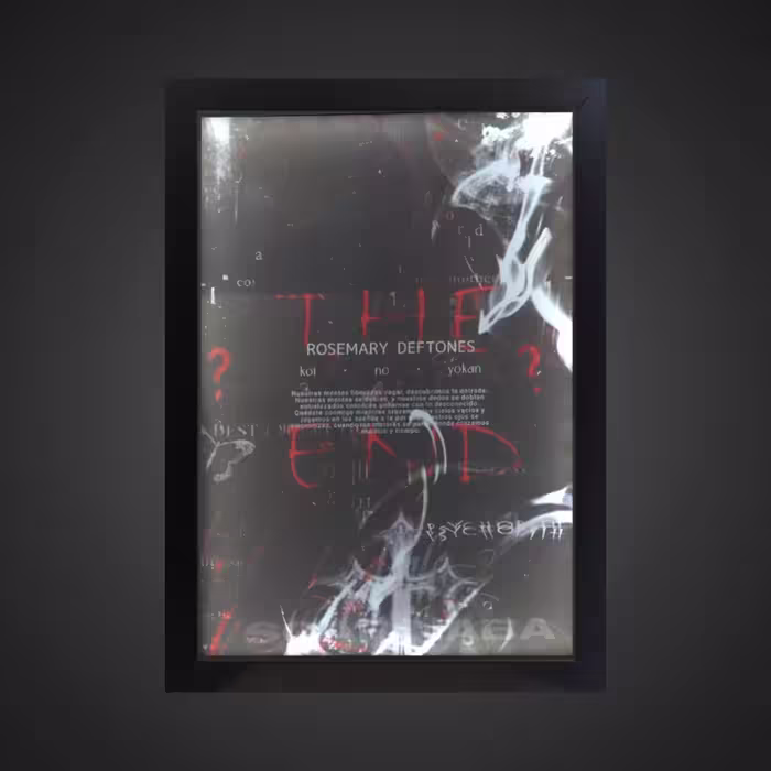 تابلو بک لایت فانتزی طرح THE END کد LPF-21023