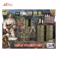 اکشن فیگور سرباز کماندو با تجهیزات نظامی 90602A برندام اند سی WORLD PEACEKEEPERS WITH ACCESSORIES