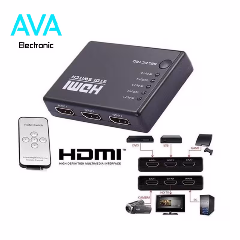 سوییچ 5 به 1 HDMI با قابلیت کنترل از راه دور