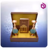 حافظ پالتويی چرم با دو گلدان فيروزه 16