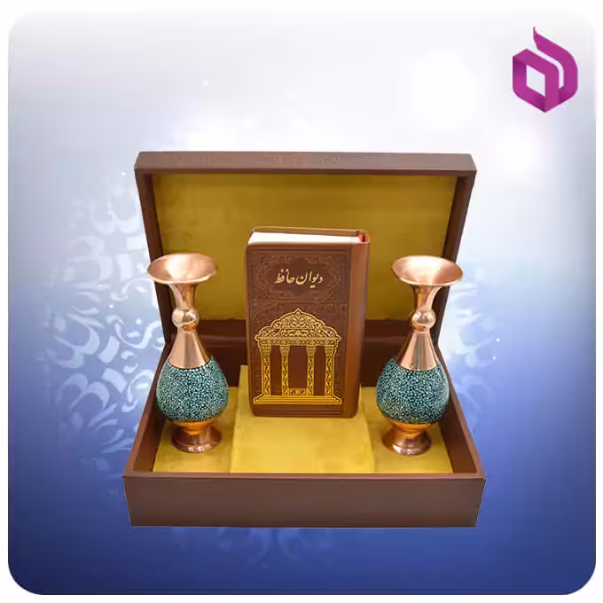 حافظ پالتويی چرم با دو گلدان فيروزه 16