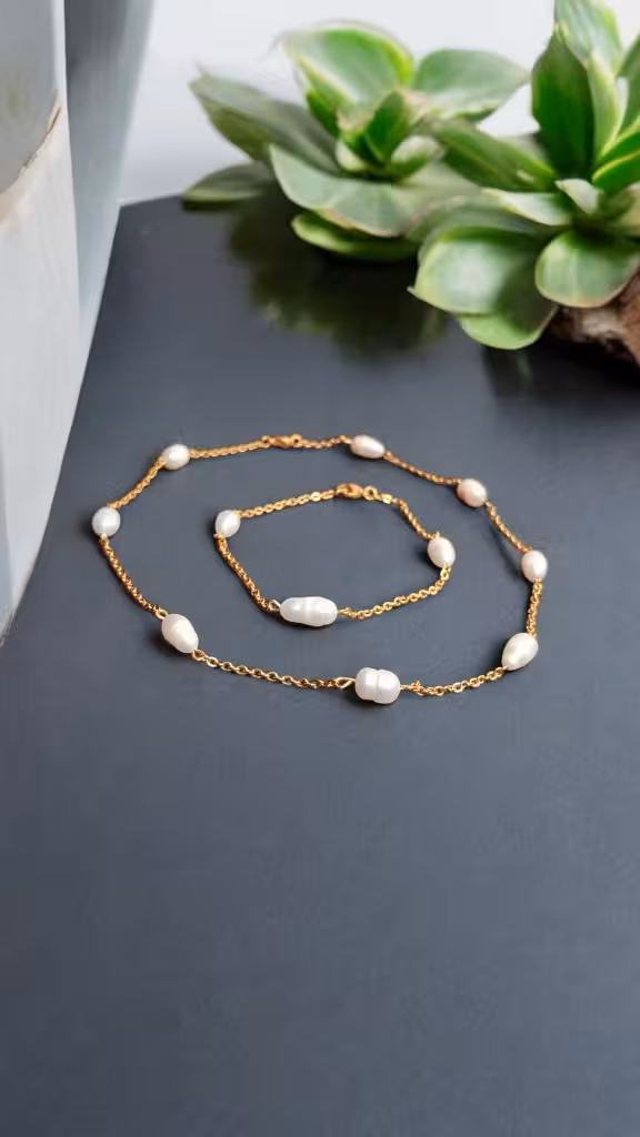 نیم ست مروارید پرورشی اصل