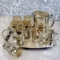 پارچ و لیوان شیشه ای الینور شامپاینی