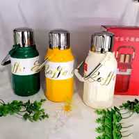 بطری استیل دوجداره دسته دار یک لیتری 6171