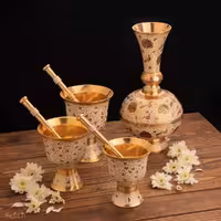 ست دکوراسیون برنجی میناکاری کد 305