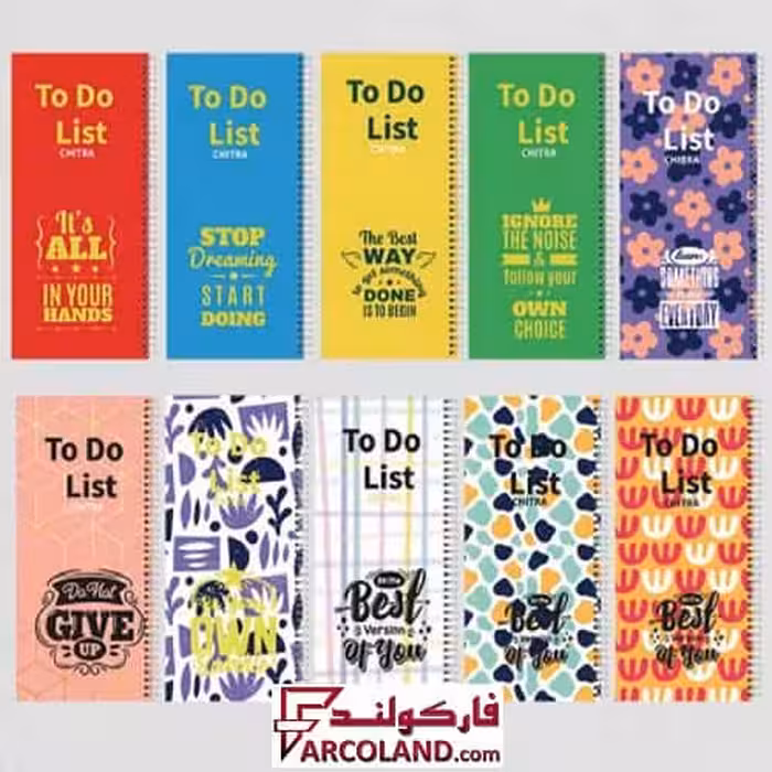 دفتر برنامه ریزی روزانه فنری تو دو لیست مدل To Do List جلد گلاسه فانتزی