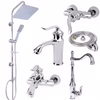 ست شیرآلات آیدا مدل بامبو رسوبگیر مجموعه 6 عددی