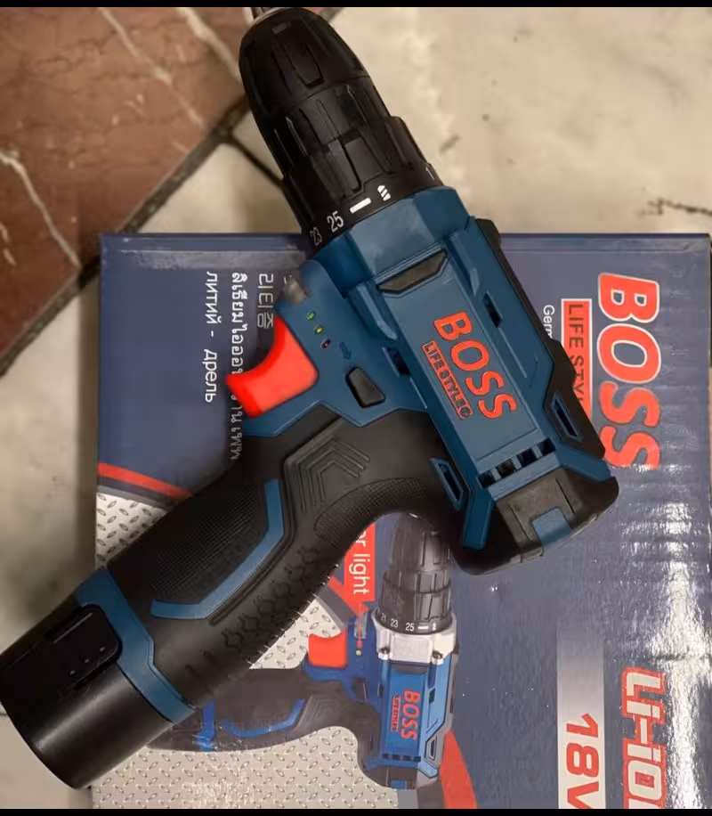 دریل شارژی پیچ گوشتی شارژی 18 ولت باس BOSS مدل 18V