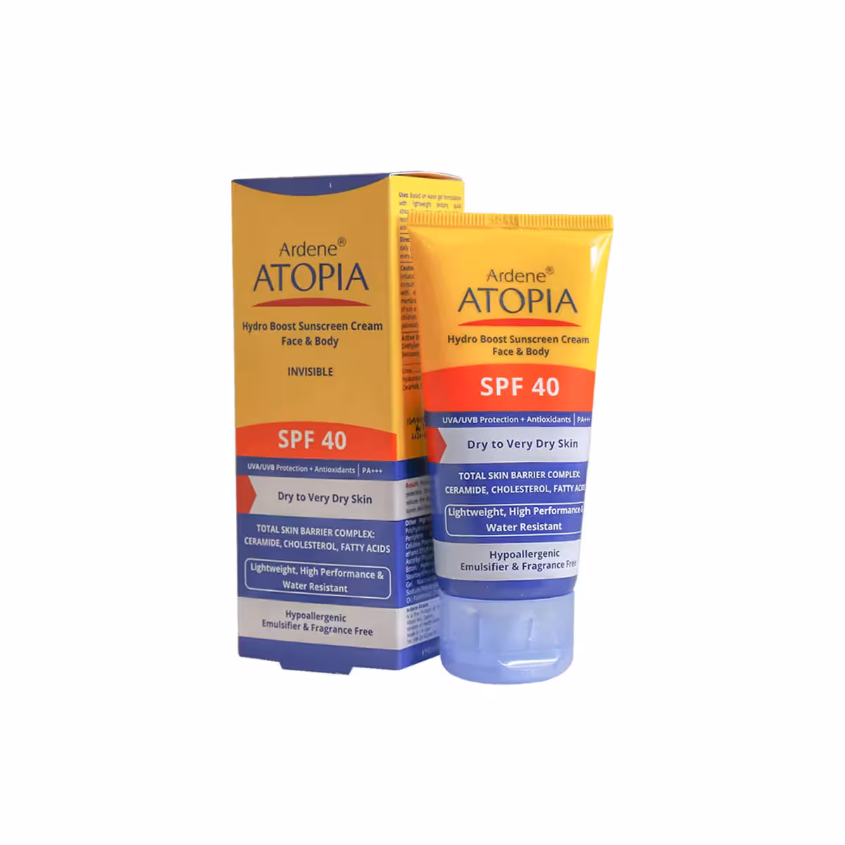 کرم ضدآفتاب رطوبت رسان پوست خشک SPF40  آردن آتوپیا