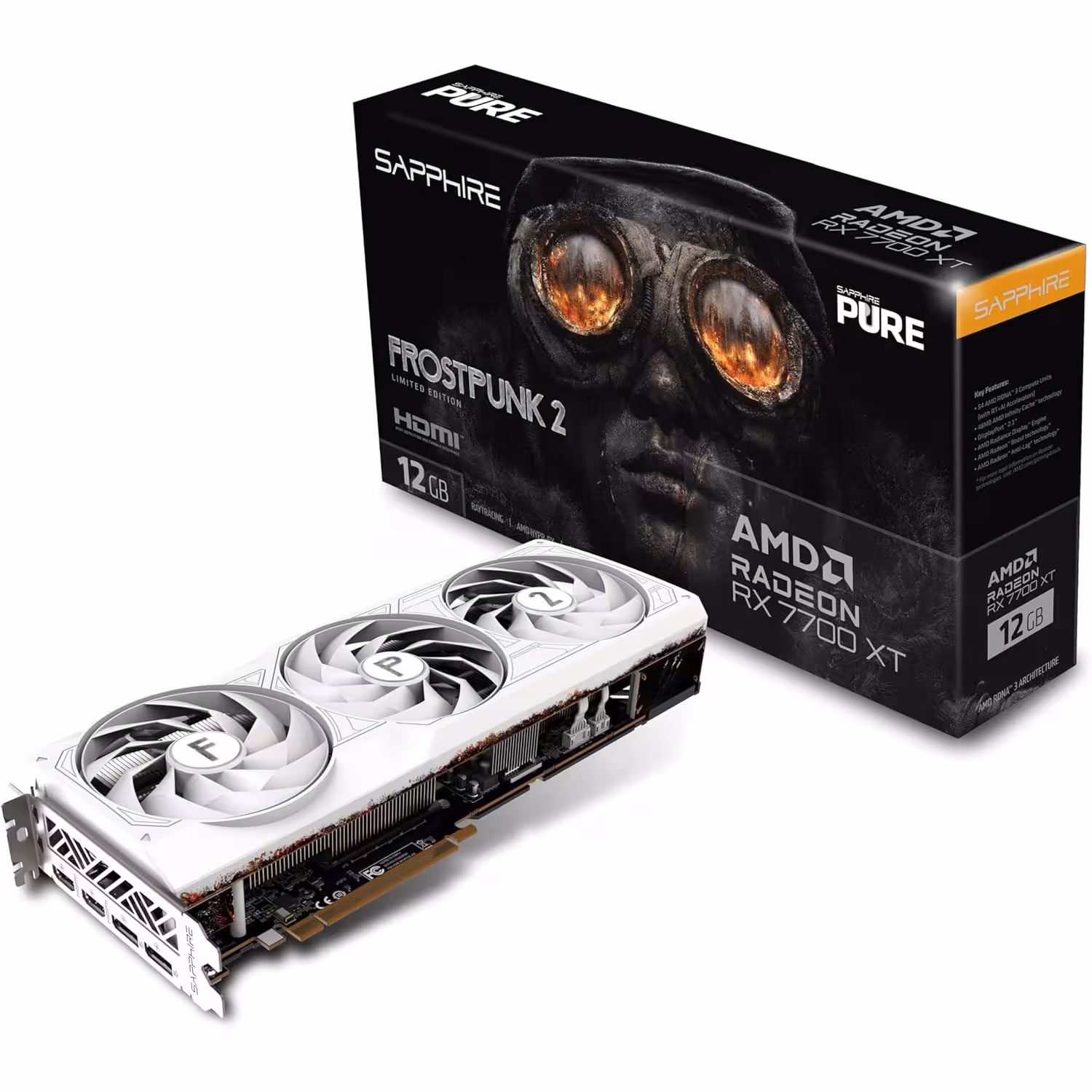 کارت گرافیک سافایر SAPPHIRE PURE RX 7700 XT FROSTPUNK 2 LTD ED 12GB