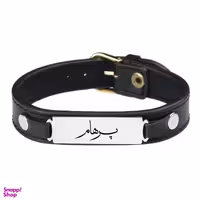 دستبند مردانه گيلواره زراوشان مدل چرم طبیعی اسم پرهام کد Fars01