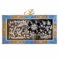 تابلو قلمزنی با قاب خاتم کاری تذهیب فیبری 42در72