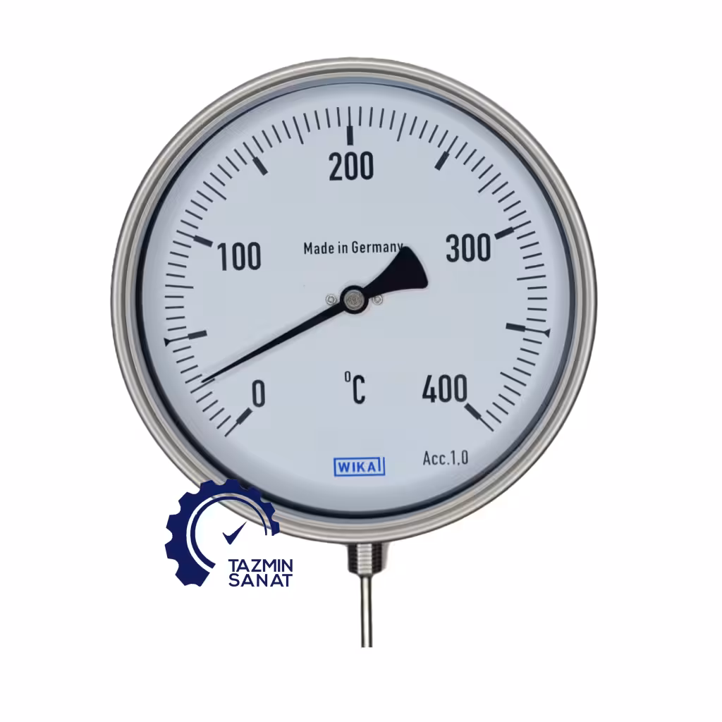 ترمومتر تاشو صفحه 16 سانت دنباله 20 سانت 400 ویکا WIKA