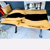 میز نهار خوری رزینی با چوب سرو وزن 120 کیلو 