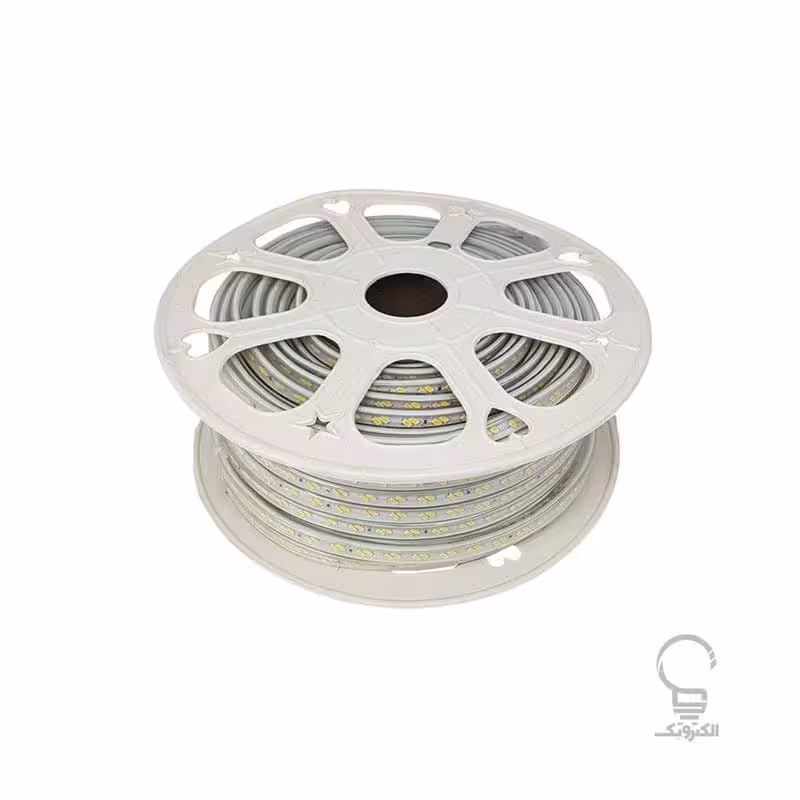 حلقه 50 متری ریسه نواری LED و 220 ولت مدل 5050 ای دی سی
